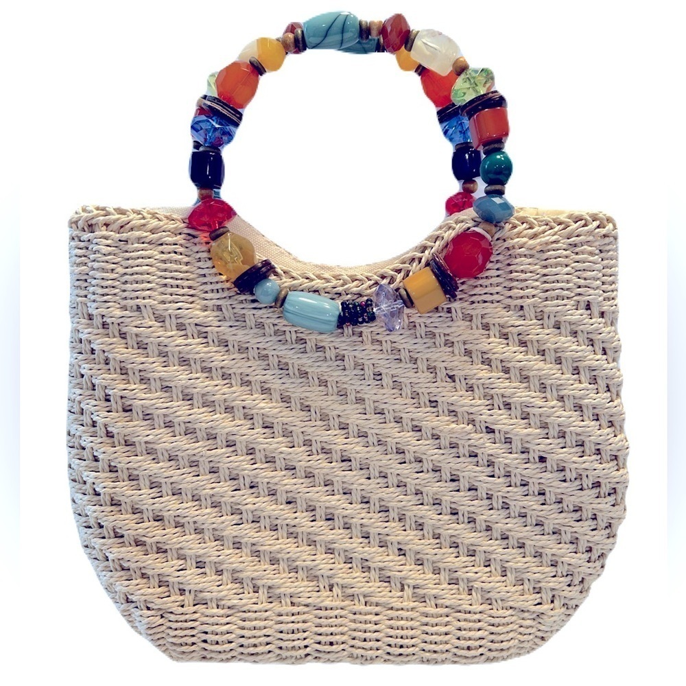 Cappelli Straworld Handbag Jewel Handle Excellent Condition